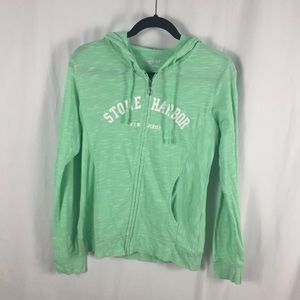 ☃️3 for $23 ☃️ Gear Green/White Long Sleeve Zip-up Hoodie